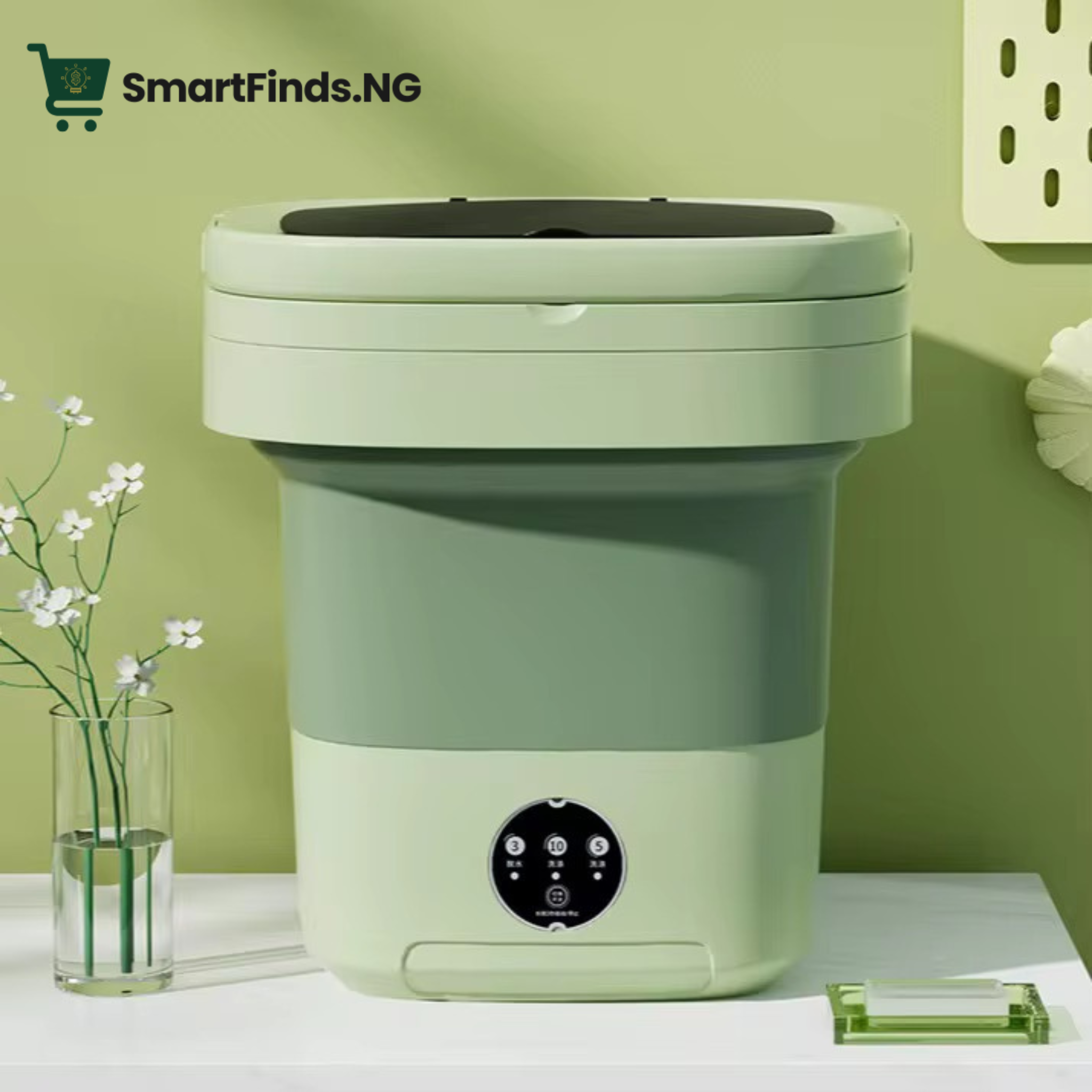 Foldable Portable Mini Washing Machine (9L, Ultra-Quiet, UV Sterilization)