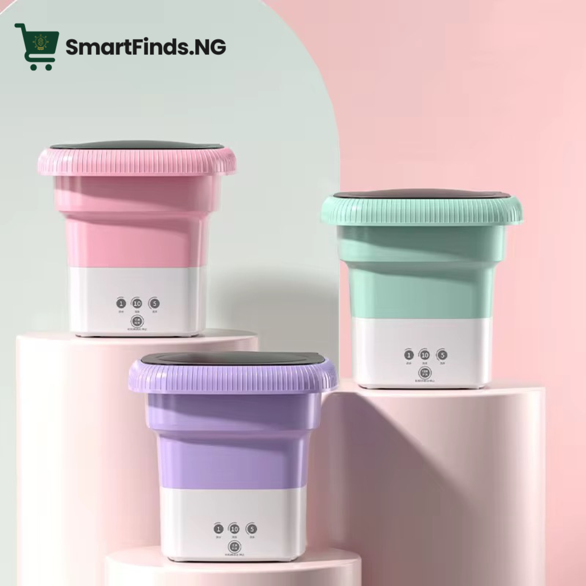 Foldable Portable Mini Washing Machine (9L, Ultra-Quiet, UV Sterilization)